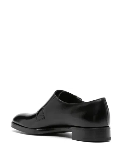 Prada Double-buckle Loafers In Black