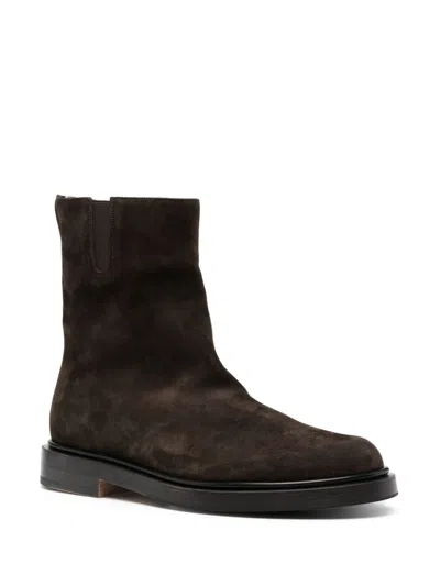 Premiata Suede Ankle Boots In Brown