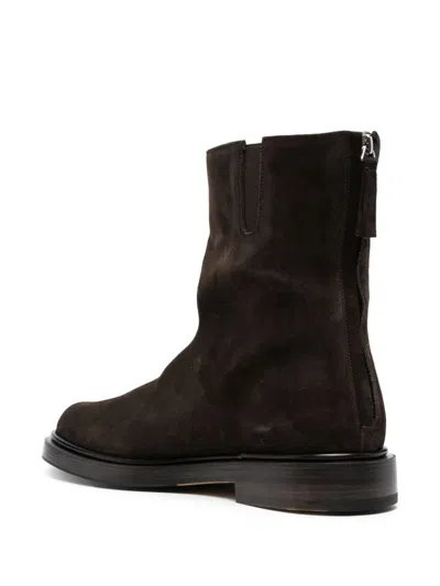 Premiata Suede Ankle Boots In Brown