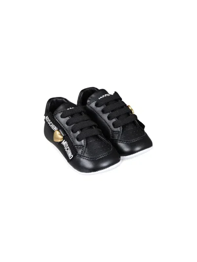 Moschino Logo-tape Sneakers In Black