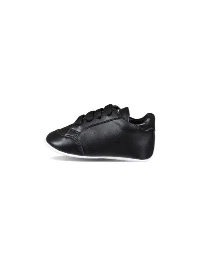 Moschino Logo-tape Sneakers In Black