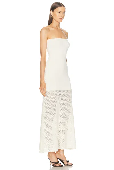 Posse Romy Crochet-trimmed Maxi Dress In Neutral