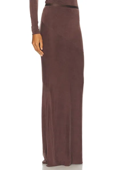 Atlein Long Bias Skirt In Cob Sepia