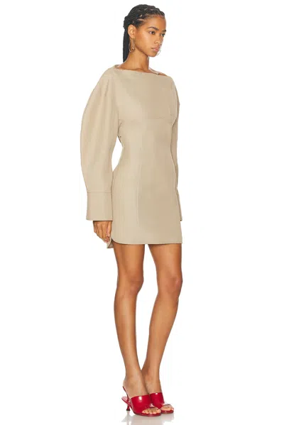 Jacquemus Le Robe Chemise Casaco Dress In Beige