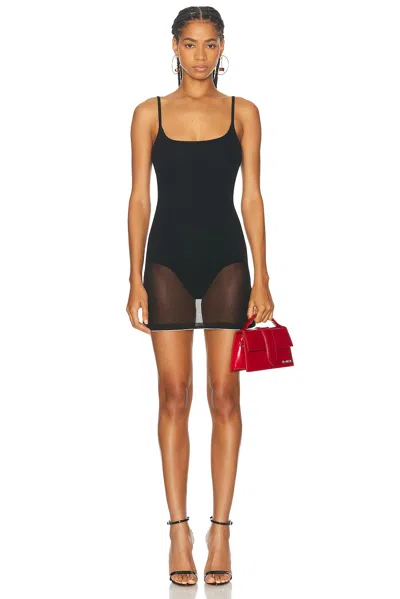 Jacquemus Sleeveless Dress With Thin Straps In Black