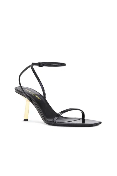 Saint Laurent 75mm Lee Sandals In Nero