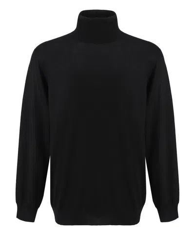 Shop Brunello Cucinelli Roll-neck Sweater In Black