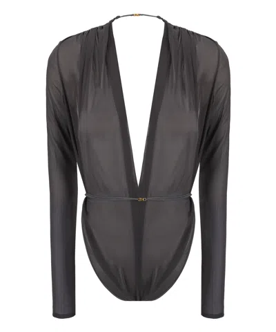 Saint Laurent Mousseline Body In Grey