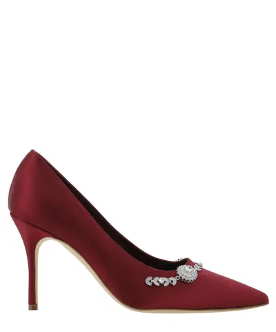 Shop Manolo Blahnik Fabio Pumps In Red