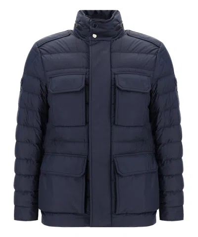 Shop Moncler Down Jacket In Blue