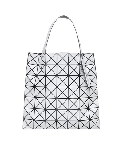 Shop Bao Bao Issey Miyake Prism Matte Top Handle Bag In White