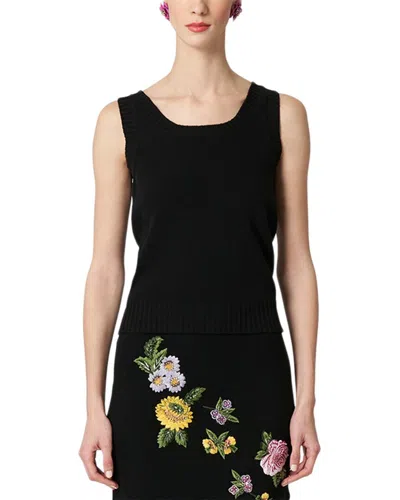 Carolina Herrera Knit Wool & Cashmere-blend Tank In Black
