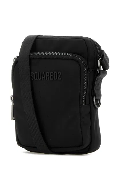 Shop Dsquared2 Black Canvas Urban Crossbody Bag