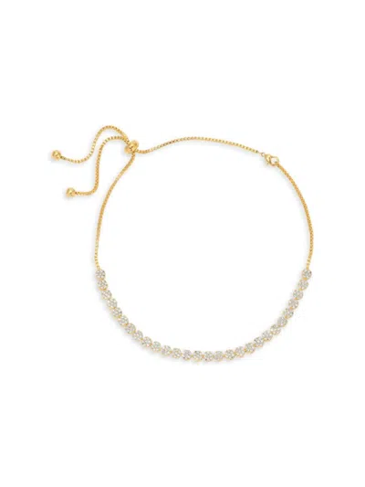 Eye Candy La Women's Luxe Anna 18k Goldplated & Cubic Zirconia Choker Necklace In Brass