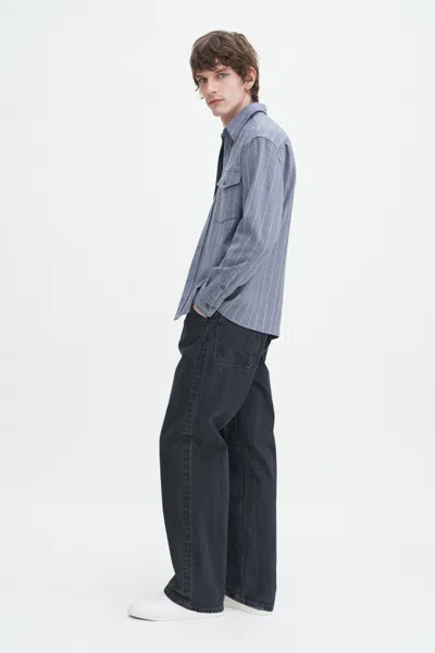 Filippa K Brushed Wool Overshirt In Blue
