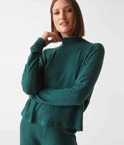 Michael Stars Frida Mock Neck Top In Berrywood
