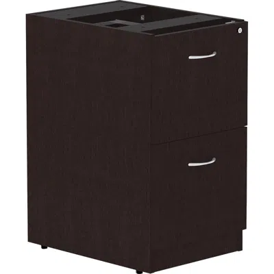 Lorell Essentials Series File/file Fixed File Cabinet - 16" X 22" X 28.3" Pedestal - Finish: Espresso, Silv