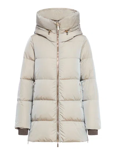 Moorer Carinzia Puffer Jacket In Nude & Neutrals