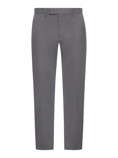 Shop Pt Torino Rebel Trousers In Cotton In Grey