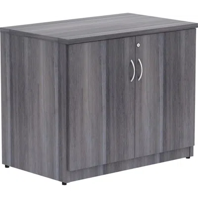 Lorell Essentials Series 2-door Storage Cabinet - 36" X 22.5" X 29.5" - 2 Door(s) - Finish: Weathered Charc