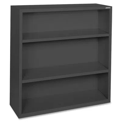 Lorell Fortress Series Bookcase - 34.5" X 13" X 42" - 3 X Shelf(ves) - Black - Powder Coated - Steel - Recy