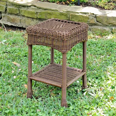 International Caravan Small Pvc Resin Side Table