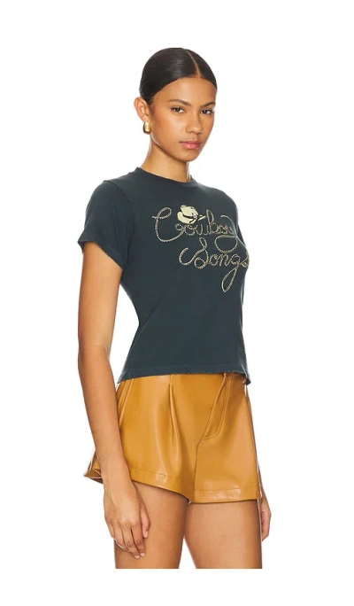 Daydreamer Cowboy Songs Vintage Tee In Black