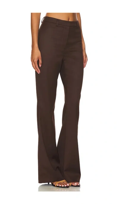 Apres Studio Wool High Waist Pant In Chocolate