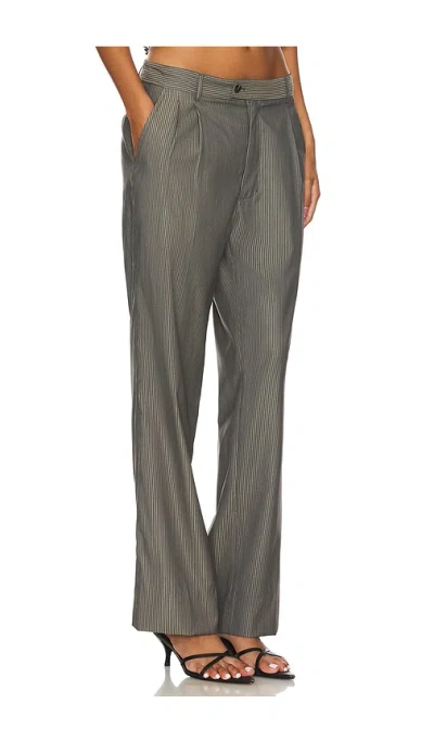 Apres Studio Tailored Wool Pant In Taupe