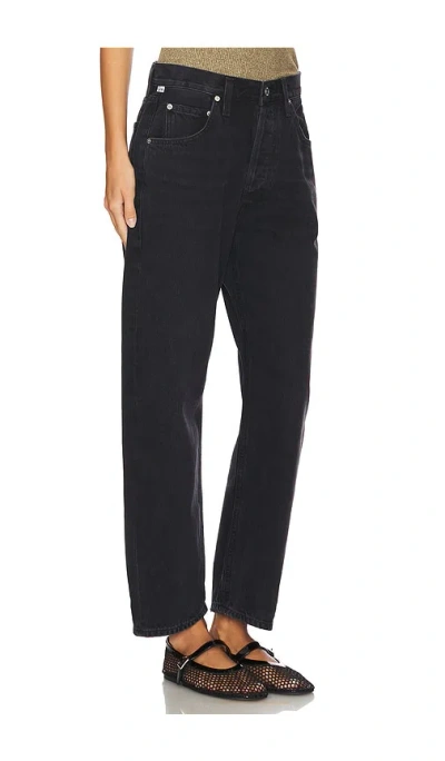 Citizen Of Humanity + Net Sustain Devi High-rise Straight-leg Organic Jeans In Black
