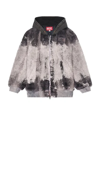 Diesel S-depla Fleece Bomber Jacket In Multi
