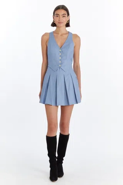 Shop Amanda Uprichard Niall Skort Romper In Blue