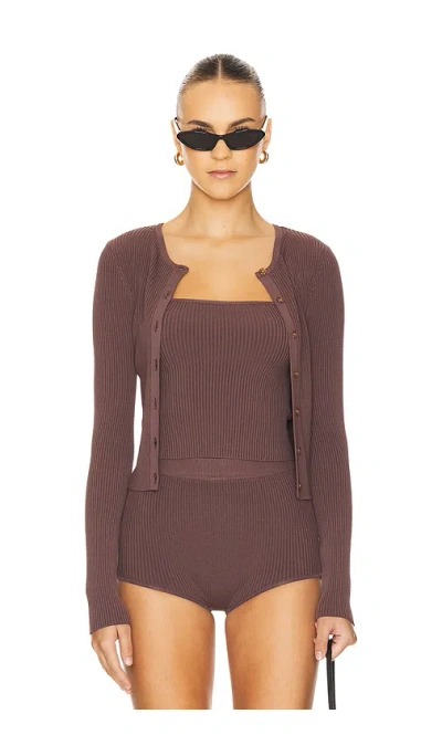 Lovers & Friends Limor Cardigan In Brown