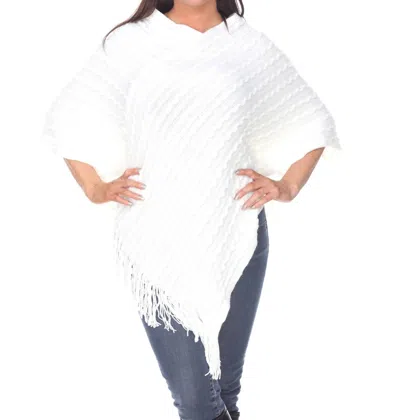 White Mark Melisandre Fringe Poncho In White In White