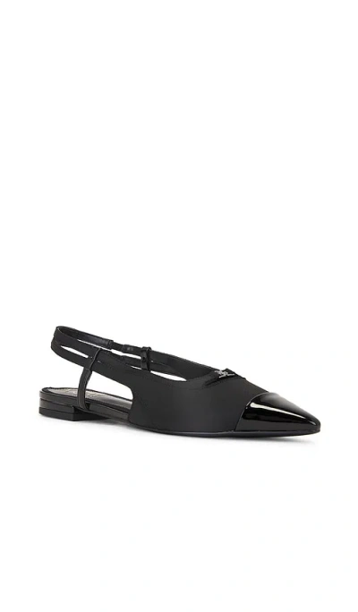 Sam Edelman Cecilia Slingback Pointed Cap Toe Flat In Black