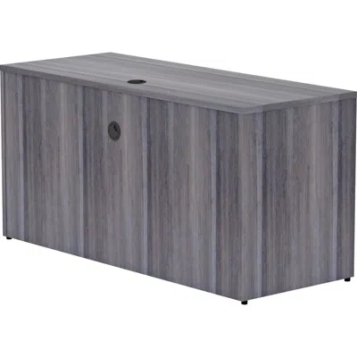 Lorell Essentials Series Credenza Shell - 60" X 24"29.5", 1" Top - Laminate, Weathered Charcoal Table Top -