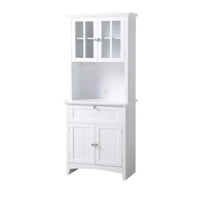 Os Home And Office Buffet And Hutch With Framed Glass Doors And Drawer