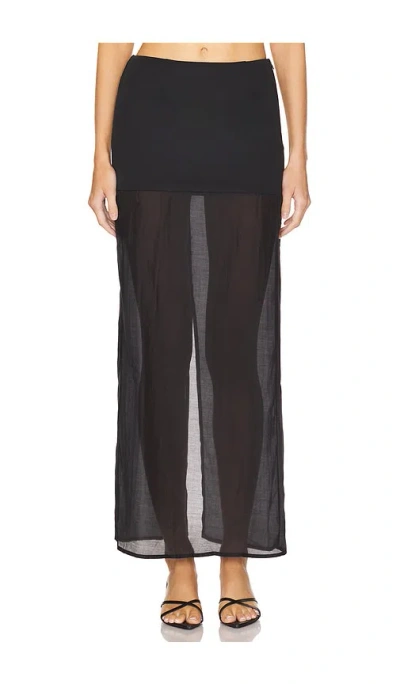 Sndys Chloe Sheer Skirt In 블랙