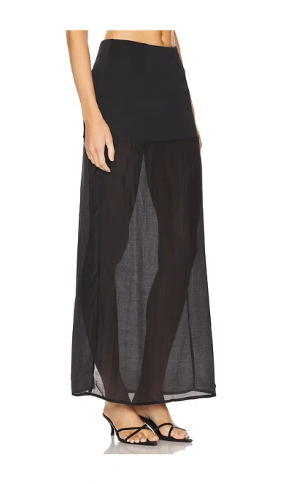 Sndys Chloe Sheer Skirt In 블랙