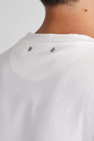 Golden Goose Golden Ms Regular T-shirt Distressed Cotton Jerse In White