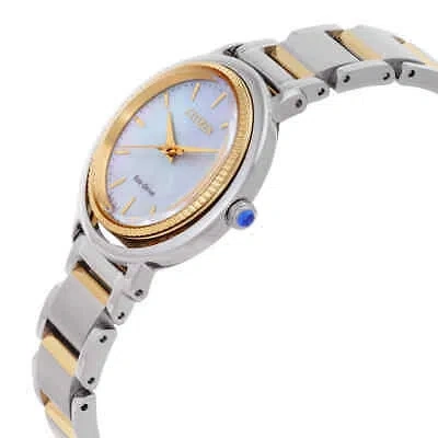 Pre-owned Citizen L Eco-drive Mop Dial Two-tone Ladies Watch Em1104-83d