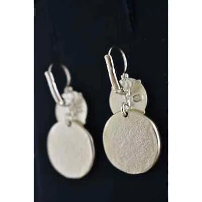 Pre-owned Chanel 22p Free Spirit Cc Gold Logo Circle Dangle Drop Statement Hoop Earrings