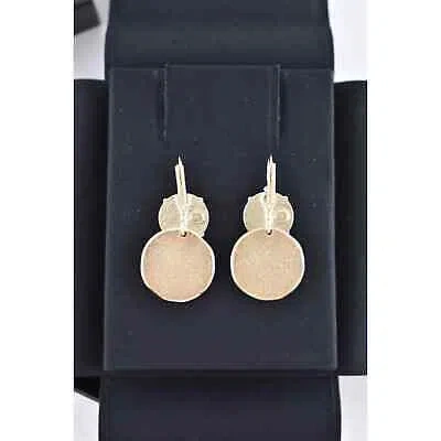 Pre-owned Chanel 22p Free Spirit Cc Gold Logo Circle Dangle Drop Statement Hoop Earrings