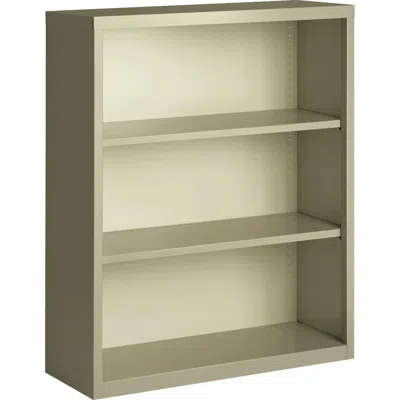 Lorell Fortress Series Bookcase - 34.5" X 13" X 42" - 3 X Shelf(ves) - Putty - Powder Coated - Steel - Recy