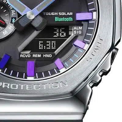 Pre-owned Casio G-shock Gm-b2100pc-1ajf Watch Blue-purple Metal Model With Smartphone Link