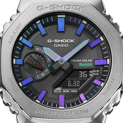 Pre-owned Casio G-shock Gm-b2100pc-1ajf Watch Blue-purple Metal Model With Smartphone Link