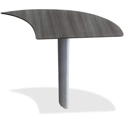 Safco Mayline Medina Curved Desk Extension, Right - 1" Work Surface, 28" X 47"29.5" - Beveled Edge - Mater