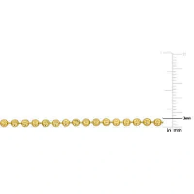 Pre-owned Amour 3mm Diamond Cut Ball Chain Necklace In 10k Yellow Gold, 16 In