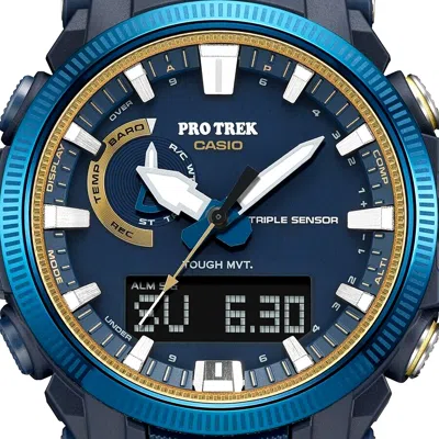 Pre-owned Casio Pro Trek Prw-61ss-2jr 50th Anniversary Limited Solar Radio Men Watch Blue