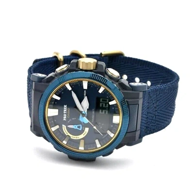 Pre-owned Casio Pro Trek Prw-61ss-2jr 50th Anniversary Limited Solar Radio Men Watch Blue